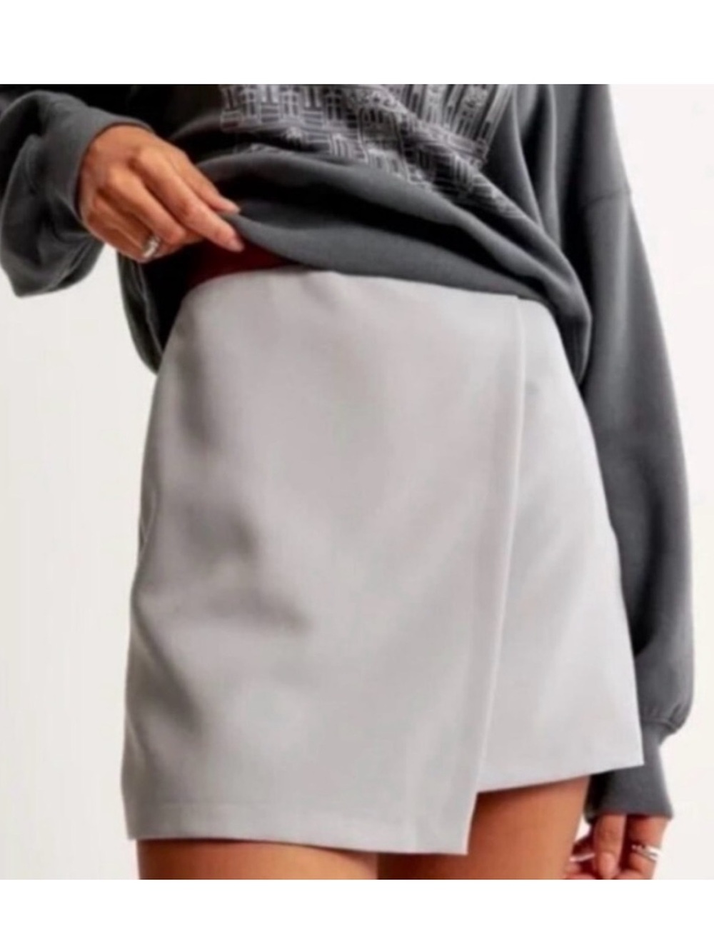 Light Gray A&F Mini Skort